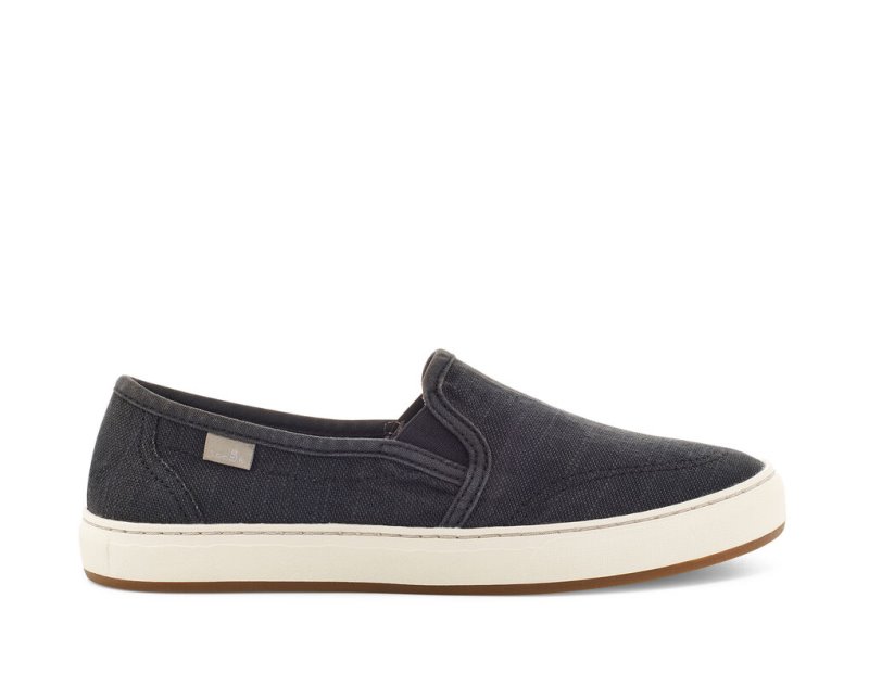 Sanuk Womens Avery Hemp Vegan Slip-on Black Shoes | UKCYBH957